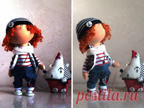 Boy doll Russian doll Winter doll Handmade by AnnKirillartPlace