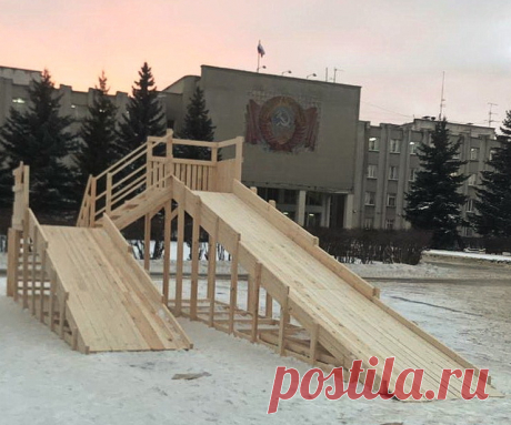 Зимние деревянные горки с доставкой в город Балашиха купить на сайте огниво-спорт.ру