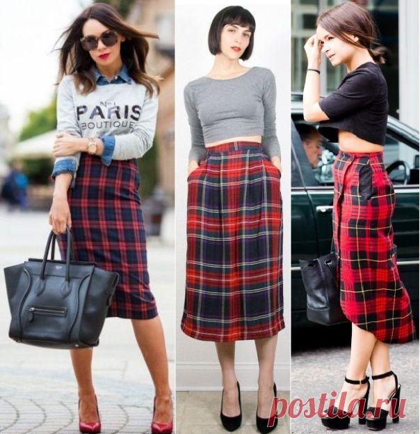 Модные юбки в клетку на 2015 год: фото фасонов и моделей