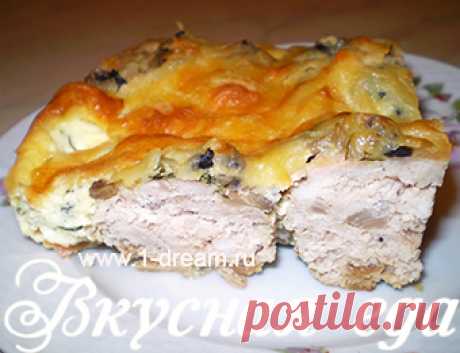 Запеканка с фаршем и грибами - Вкусная еда