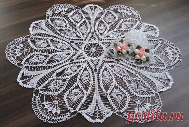 Схемы вязания скатерти крючком: делаем простые и красивые скатерти своими руками