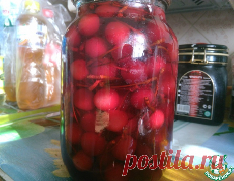 МАРИНОВАННЫЕ  ВИШНИ  С  ХВОСТИКАМИ   &quot;ПОД 
 КОНЬЯЧОК&quot; !!!