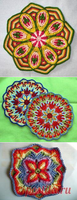 Интересная техника вязания крючком: Overlay Crochet (накладывать слой). Фото МК. / Страна вязания "Ярния". ФОРУМ. Мотивы крючком. Коллекция