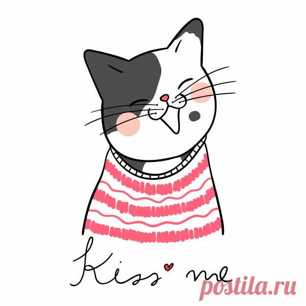 Нарисуйте симпатичную черную кошку с красавицей и поцелуем слова Более миллиона свободных векторов, PSD, фотографии и бесплатные иконки. Эксклюзивные халявы и все графические ресурсы, которые необходимые для ваших проектов