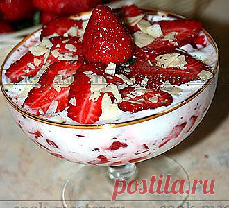 Быстрый клубничный десерт - рецепт приготовления с фото / COOK-MASTER.RU