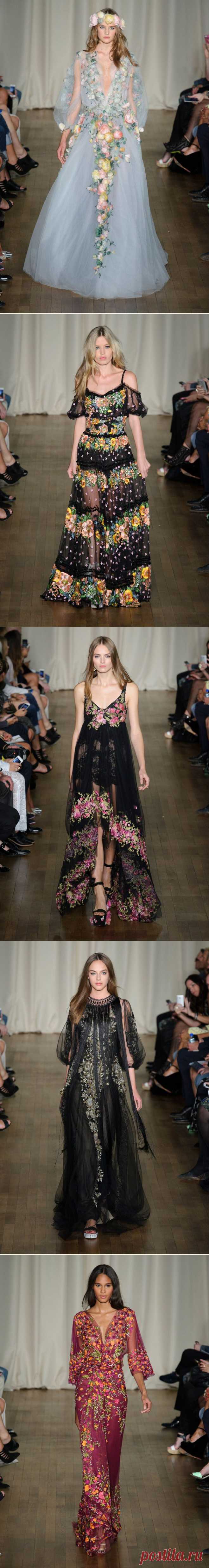Показ Marchesa на Неделе моды в Лондоне | Мода на Elle.ru
