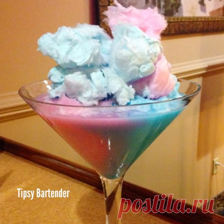 Cotton Candy Martini Cocktail - TipsyBartender.com