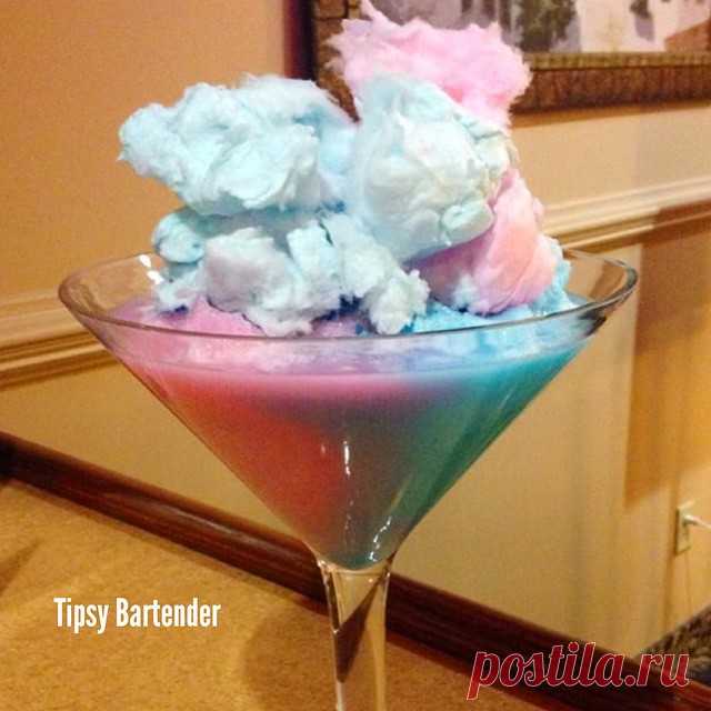 Cotton Candy Martini Cocktail - TipsyBartender.com