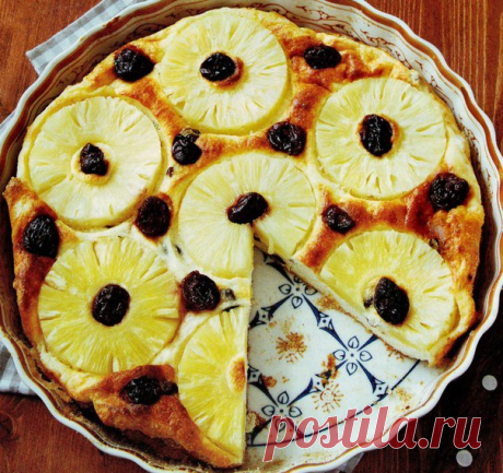 Фруктово-творожная запеканка с ананасами😋 / Свежие рецепты