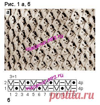 Узоры с неполным переплетением в сочетании с прессовыми
