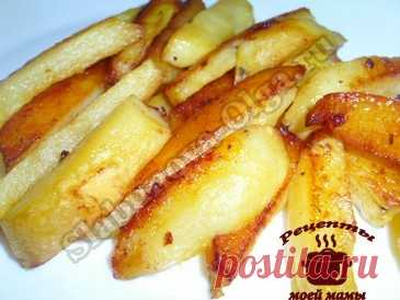 Картофель в духовке, почти как картофель фри Дорогие читатели! Скоро праздник и хочется на праздничный стол приготовить вкусный картофель в духовке. Недавно мне на глаза попался рецепт приготовления картофеля очень похожего на фри, тем более готовят его в духовке. Буду пробовать приготовить, присоединяйтесь. ИНГРЕДИЕНТЫ: 1 кг картофеля 2 ст. ложки растительного масла 1 зубок чеснока сладкая паприка или специи для картофеля соль …