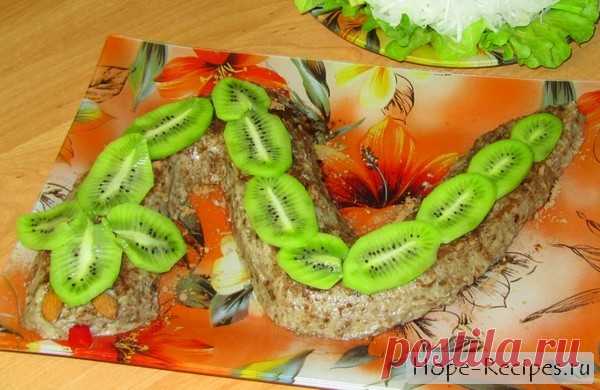 Десерт из бананов в виде змеи © Кулинарный блог #Рецепты Надежды