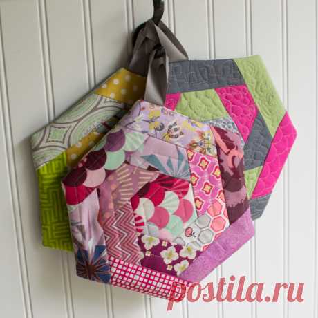 Log Cabin Hexi Potholders... a tutorial with partial seams — SewCanShe | Free Daily Sewing Tutorials