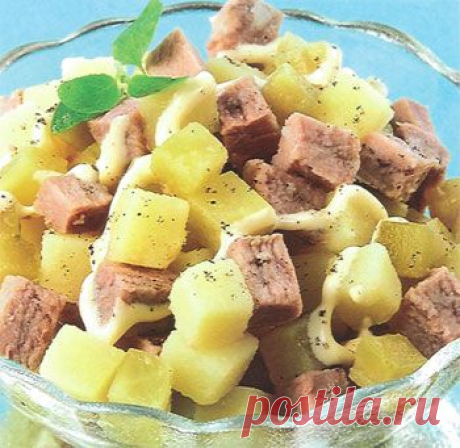 Рецепты - Салат мясной острый