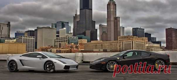 Ferrari F430 Scuderia with Lamborghini Gallardo / Только машины