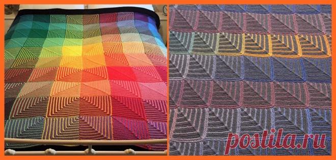 Вяжем спицами квадрат от угла. | Vasha Economka | Яндекс Дзен