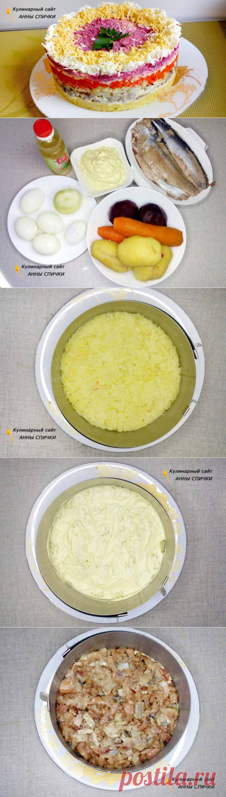 Салат селедка под шубой классика– Как правильно делать слои