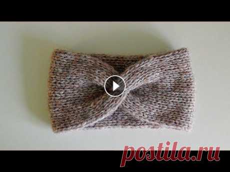 Двойная повязка на голову спицами с перехлестом. Как связать быстро простую повязку. Для начинающих Как начинающим связать спицами простую повязку на голову? Причем чтобы подошло и для женщин, и для девочек. Чтобы она была двойной и с перехлестом. См...