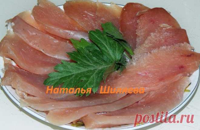 Балык из куриной грудки. Порядком вкуснее, чем в магазине! В этом раз сделаю двойную порцию!