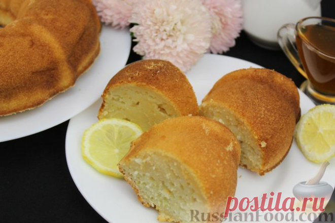 Рецепт: Лимонный манник на кефире (без муки) на RussianFood.com