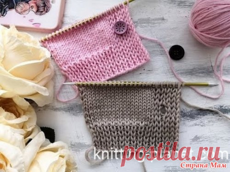 Вяжем планку спицами для кофты Вяжем планку спицами для кофты и кардигана и делаем вертикальные петли для пуговиц без отрыва нити. Как связать планку для кардигана и сделать петли для пуговиц?