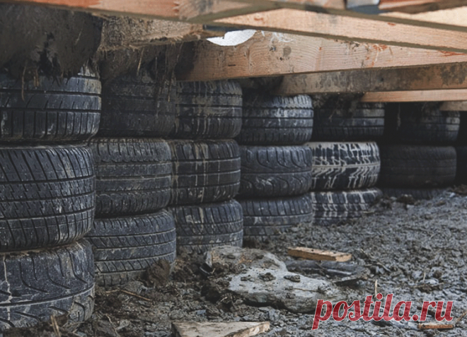 Фундамент из автомобильных покрышек: особенности, инструкция