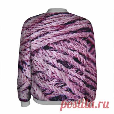 Мужской бомбер 3D Сиреневые нити - купить по цене 4230 руб в интернет-магазине Всемайки, арт 3652661