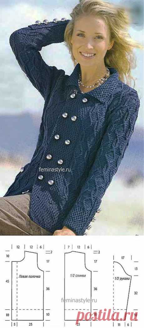 Жакет в спортивном стиле спицами / Рукоделие / Домоводство / Женские секреты / Женский стиль