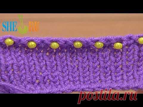 Закрытие петель с помощью иглы и бусинок..