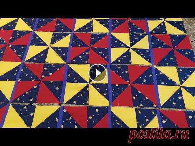 ЛОСКУТНОЕ ПОКРЫВАЛО, ПЛЕД для детской, раз два и готово #лоскутноеодеяло Просто и очень красиво, шью лоскутное покрывало для детской, раз два и готово...