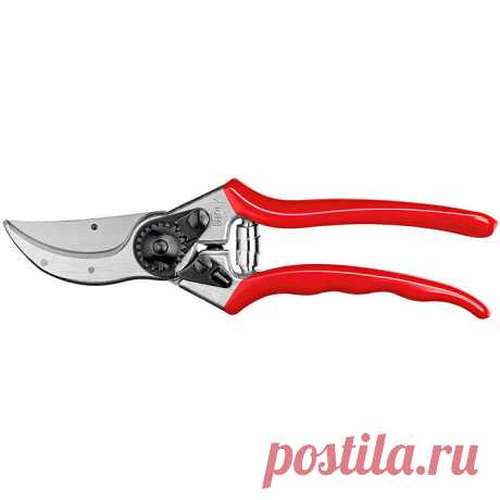 У садового секатора Stihl Felco F 2 внутреннее углубление для перекусывания проволоки, замок, закрываемый одной рукой, канавка для стекания древесного сока. Диаметр веток до 25 мм. Предназначен для виноградарства, плодоводства, садоводства, ухода за садом и парком.