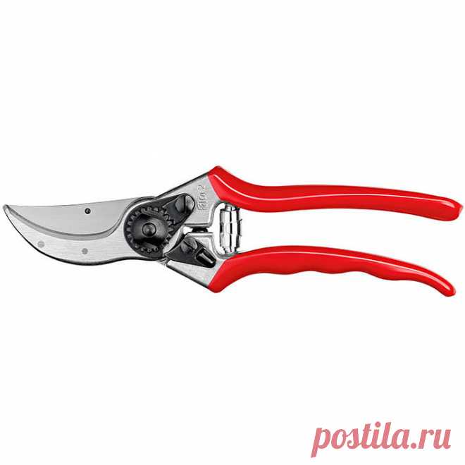 У садового секатора Stihl Felco F 2 внутреннее углубление для перекусывания проволоки, замок, закрываемый одной рукой, канавка для стекания древесного сока. Диаметр веток до 25 мм. Предназначен для виноградарства, плодоводства, садоводства, ухода за садом и парком.