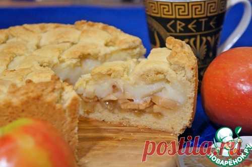 Яблочный пирог с заварным кремом - кулинарный рецепт