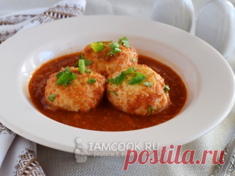 Тефтели из куриного фарша с подливкой — рецепт с фото