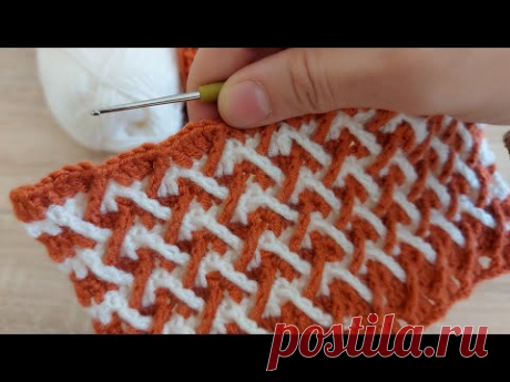 Yapımı kolay tığ işi çapraz görünümlü örgü battaniye yelek modeli how to crochet knitting model