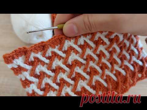 Yapımı kolay tığ işi çapraz görünümlü örgü battaniye yelek modeli how to crochet knitting model