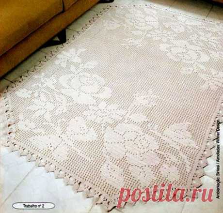 Филейный коврик с усеченными углами