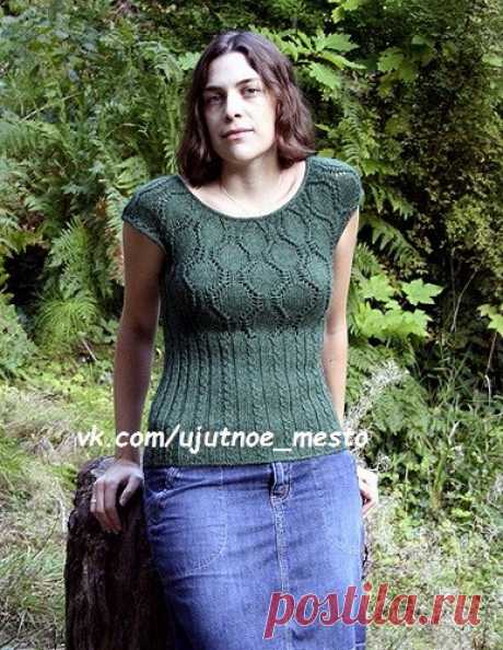 Кофточка Arbor от Melissa Burt

Размеры 
XS (S, M, L, XL, 1X, 2X)
Обхват груди: 28-30 (31-33; 34-36; 38-40, 42-44, 45-47; 48-50)"

Материалы
Пряжа Knit Picks Andean Treasure (100% альпака, 50 г/101 м) 5 (6, 6, 7, 8, 8, 9) мотков, спицы круговые 3.25 мм и чулочные спицы 3.25 мм

Плотность вязания 
6 петель и 8 рядов = 2.5х2.5 см ажурным узором по схеме

Кокетка
На круговые спицы набрать 160 (192, 208, 240, 256, 272, 304) п. предварительным набором, поставить маркер у 16-ой ...
