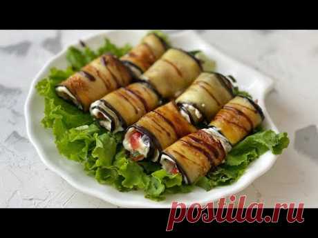 РУЛЕТ ИЗ БАКЛАЖАНОВ. 2 способа приготовления. Тещин язык. Казакша рецепт. EGGPLANT ROLL.