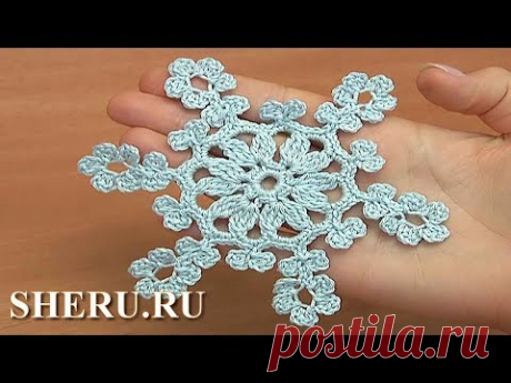 Нежная и простая снежинка. Урок 38