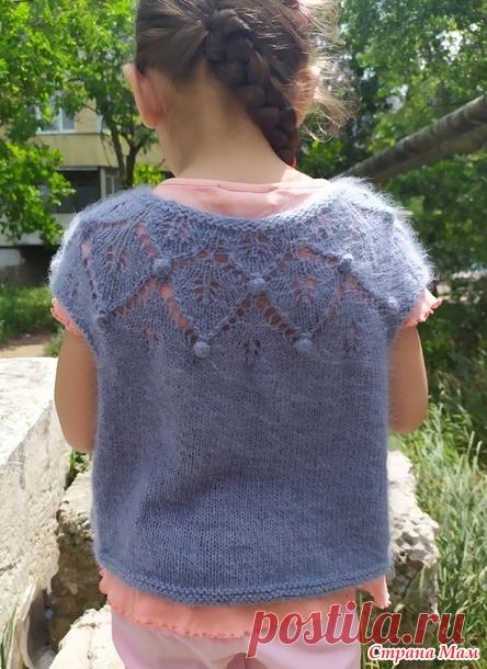 Жилетка для девочки на рост 118 из пряжи Пух Норки - Вязание - Страна Мам