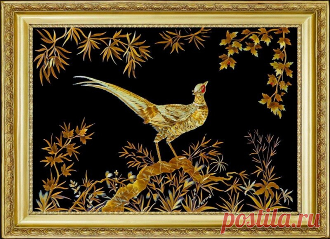 Картины из соломки Валерия Козлова.