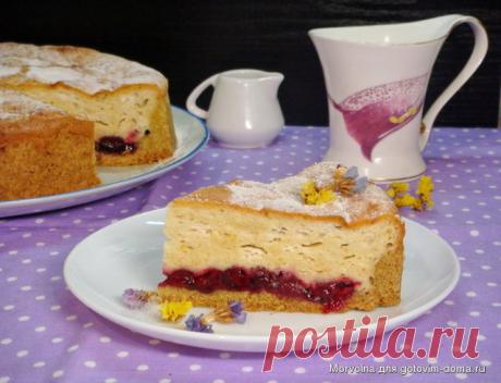 Творожный пирог с вишнями • Пироги, пирожки, булочки, пончики