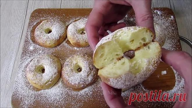 Пончики творожные в духовке / Простой и быстрый рецепт / Пончики без дрожжей