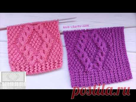 Diamond Stitch Knit Pattern | Rautenmuster stricken | Punto Rombo ai ferri |Punto Rombo a dos agujas