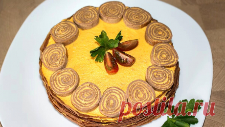 Украшение праздничного стола - Закусочный торт из куриной печени 🎄 Новогоднее меню 2020 | IrinaCooking | Яндекс Дзен