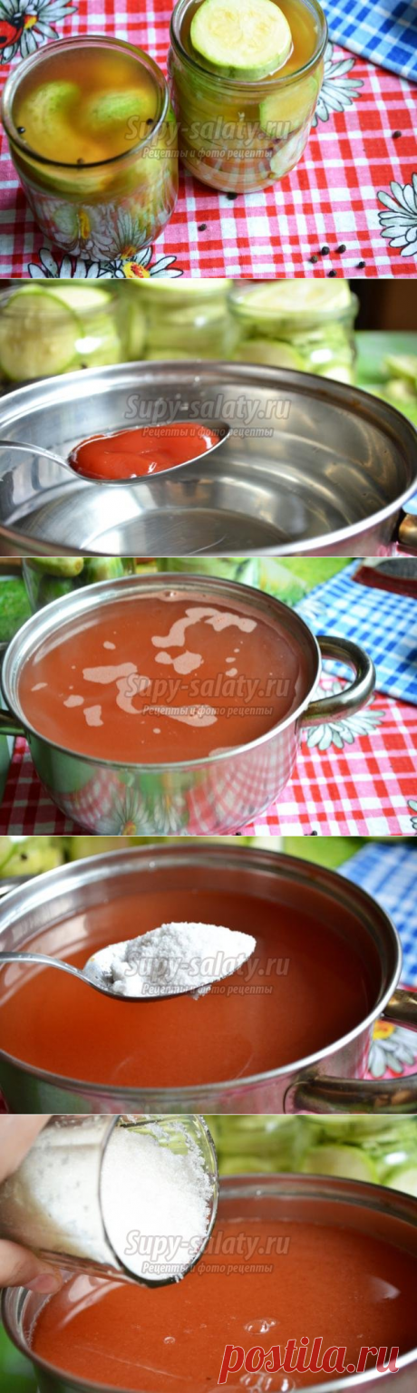 Маринованные огурцы и кабачки с кетчупом чили. Рецепт с пошаговыми фото