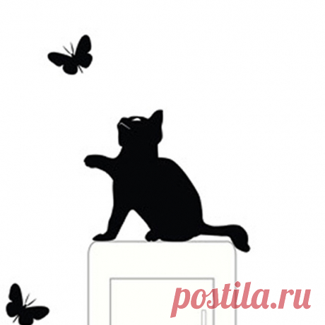стикер украшения Picture - More Detailed Picture about 5pcs Cute Cat switch stickers wall stickers home decoration Room Window Wall Decorating Vinyl Decal Sticker Decor Cartoon Picture from Shenzhen Super Deal Co,.Ltd | Aliexpress.com | Alibaba Group