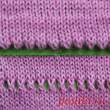 как оформить края изделия двойной планкой (Вязание спицами)⠀