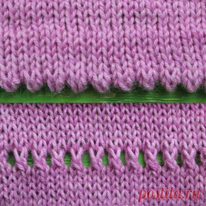 как оформить края изделия двойной планкой (Вязание спицами)⠀